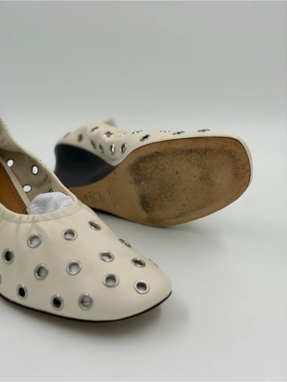 Tory Burch Eyelet Wedge – New Ivory – Size 8 – Worn once